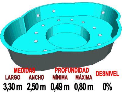 Mini Piscina Prefabricada de Fibra de Vidrio A1 SPA